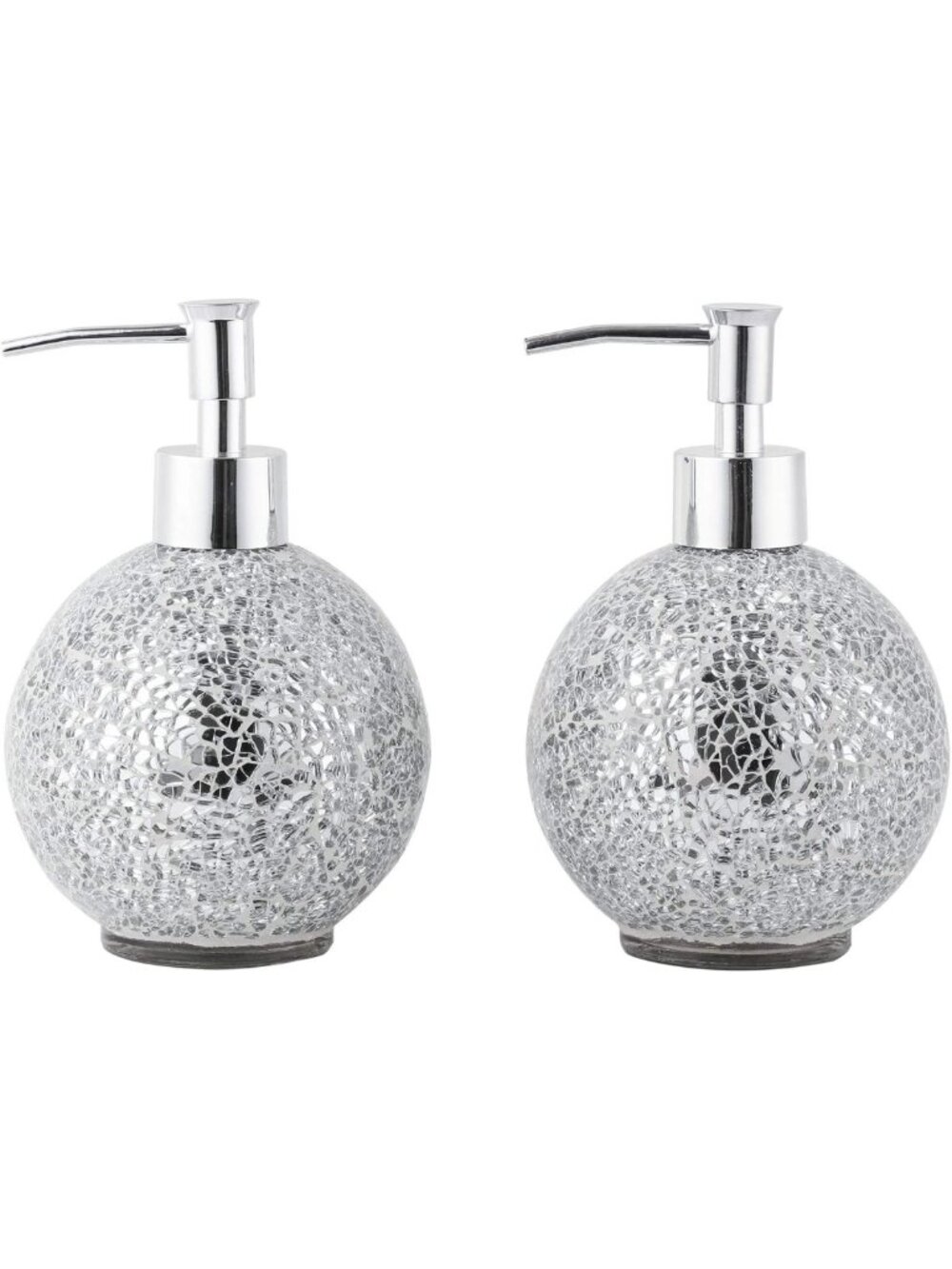 Elegant Glass Mosaic Hand Soap Dispenser Set | 14oz Lotion Bottles for Kitchen